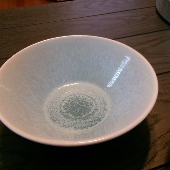 2 JARS FRANCE VUELTA ATOLE BLUE SHALLOW BOWL SALAD/ SOUP/ RICE ETC 6 1/4" ACROS - Picture 2 of 4